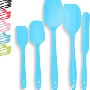 5-Piece Silicone Spatula Set - BPA Free, Heat Resistant up to 448°F - Non-Stick Kitchen Utensils for Baking, Cooking, and Mixing, Dishwasher Safe