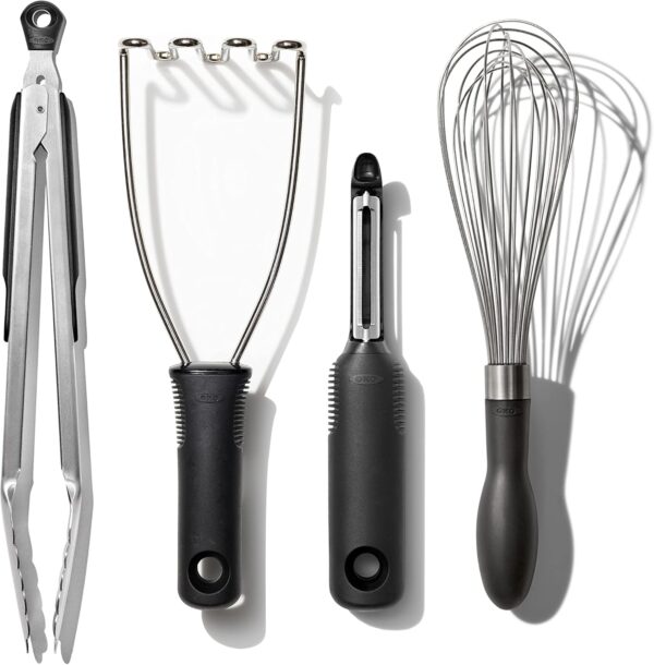 Good Grips Stainless Steel Essential 4-Piece Kitchen Gadget Set