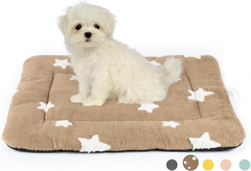 Pets Dog Crate Pad Kennel Bed Crate Mat for Small Dogs Washable Cute Star Pet Bed for Dog Cage