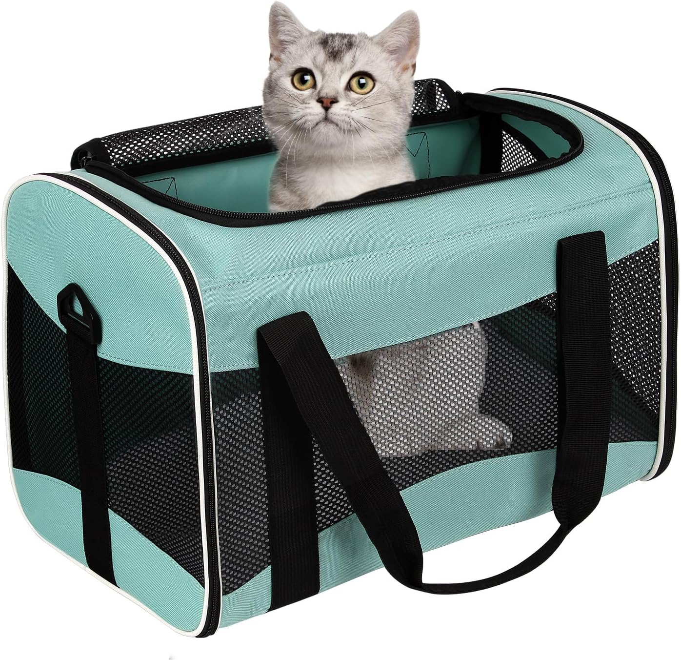 Cat Carrying Case Pet Dog Carrier Soft-Sided Cat Bag Airline Approved