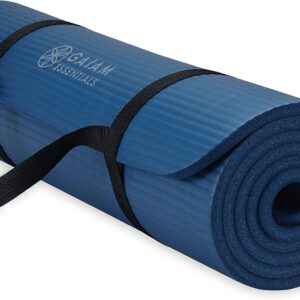 Thick Yoga Mat Fitness & Exercise Mat with Easy-Cinch Yoga Mat Carrier Strap, 72"L x 24"W x 2/5 Inch Thick